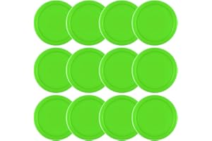 Coopay 12 Pieces Home Air Hockey Pucks 2.5 Inch Heavy Replacement Pucks for Game Tables Equipment Accessories, 13 Grams (Gree
