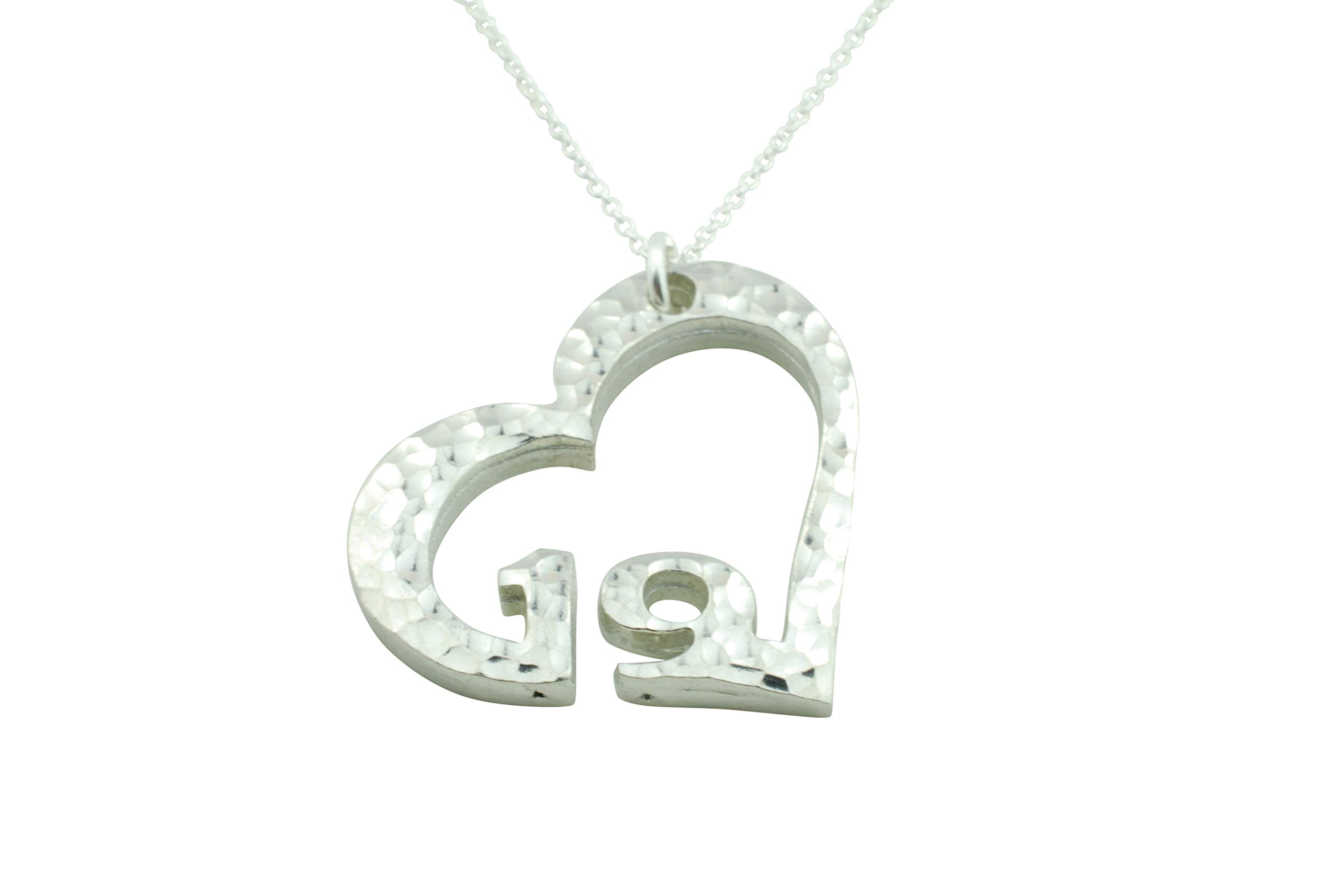 19th Anniversary Beaten Heart Pendant – 19 Year
