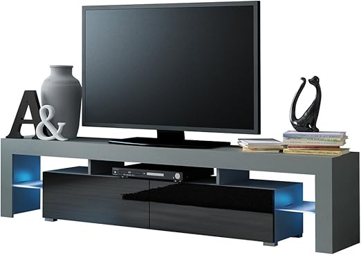 Mirjan24 TV Schrank Solo, Unterschrank mit LED, Fernsehschrank, TV