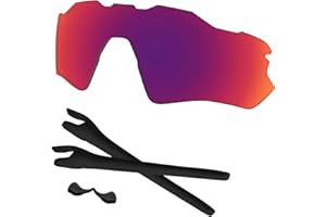 Predrox Radar EV Path Lenses & Rubber Kits Replacement for Oakley Sunglass OO9208 Polarized