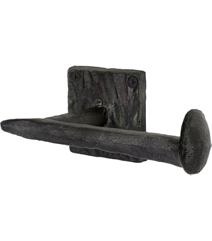 Over-the-Tank Toilet Paper Holder – Black Iron Metal Hanging Rack For Bathroom Storage (Fits Most Tanks)