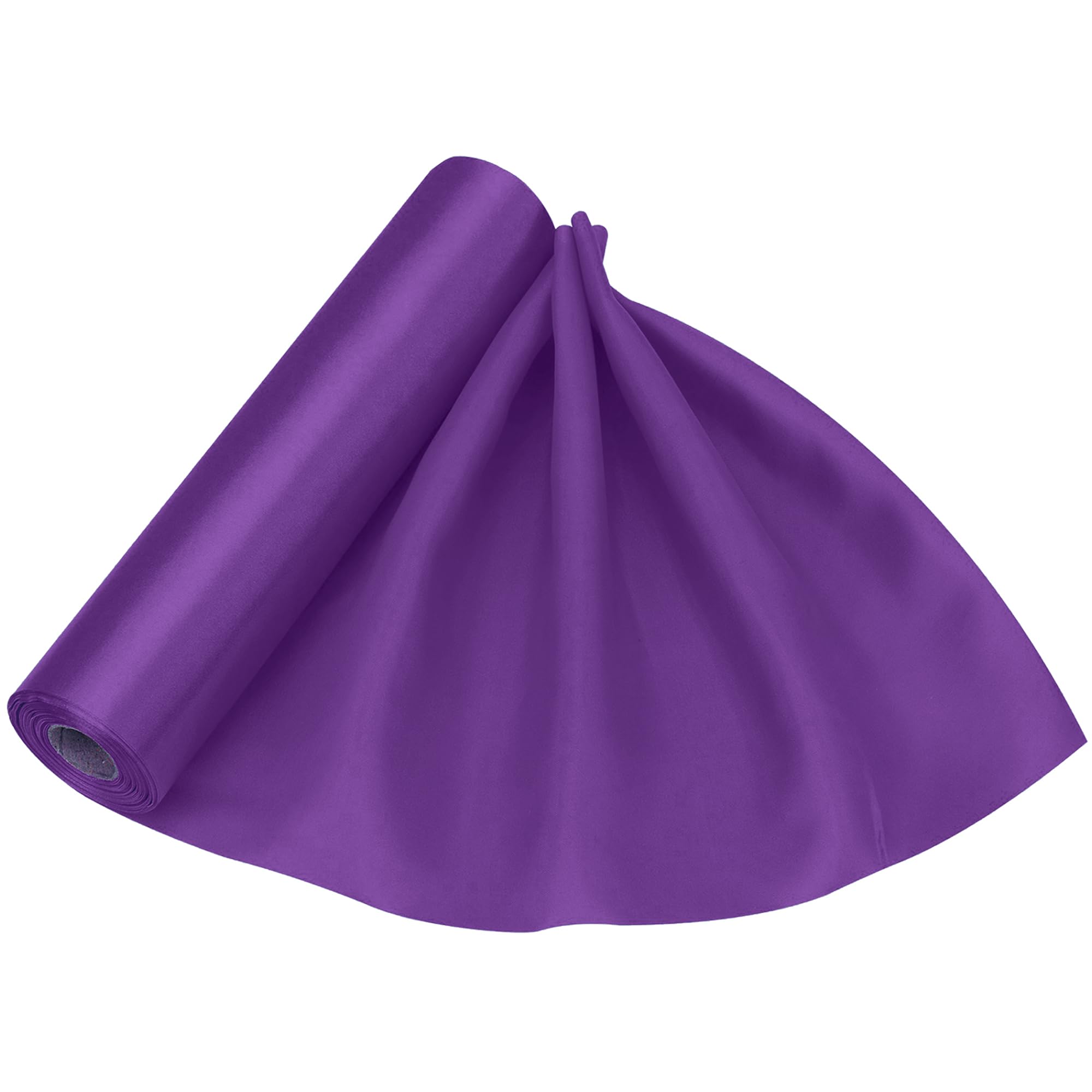 Cadbury Purple Satin Fabric Roll | 29cmx20m | Luxury & Soft | Silky & Shiny | for Making Chair Sash Bow Wedding Bouquet Décor Apparel, Drapery, DIY Crafts
