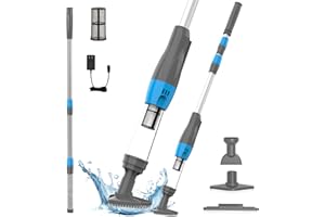 YSMJ 4 in 1 Cordless Rechargeable Small Pool Vacuum spa hot tub 90 Mins Running Time, 12 Gallons/Min Powerful Suction