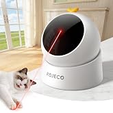 ROJECO Auto Laser Cat Toy, Magnetic Base, 3 Speeds, Auto Sleep Indoor Cats | Indoor cat toy, random laser path, adjustable projection angle, USB‑C rechargeable, quiet running, relieves cat boredom