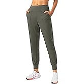 Soothfeel Women's Joggers with Zipper Pockets Petite/Regular/Tall High Waisted Athletic Workout Yoga Pants Joggers for Women