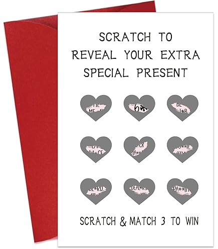 HEZNZXQ Scratch Valentines Day Card, Love Coupons, Love Note Scratch Off Cards, 20 Pieces Valentine's Day Anniversary Greeting Card, DIY Valentines - View #6