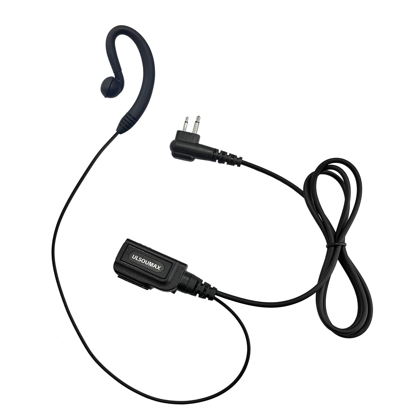 ULSOUMAX G Shaped Police Security Walkie Talkie with Microphone PTT Microphone for 2pin Motorola CP185 CP040 PR400 CP200 GP300 CLS1110 CLS1410 Two Way Radio