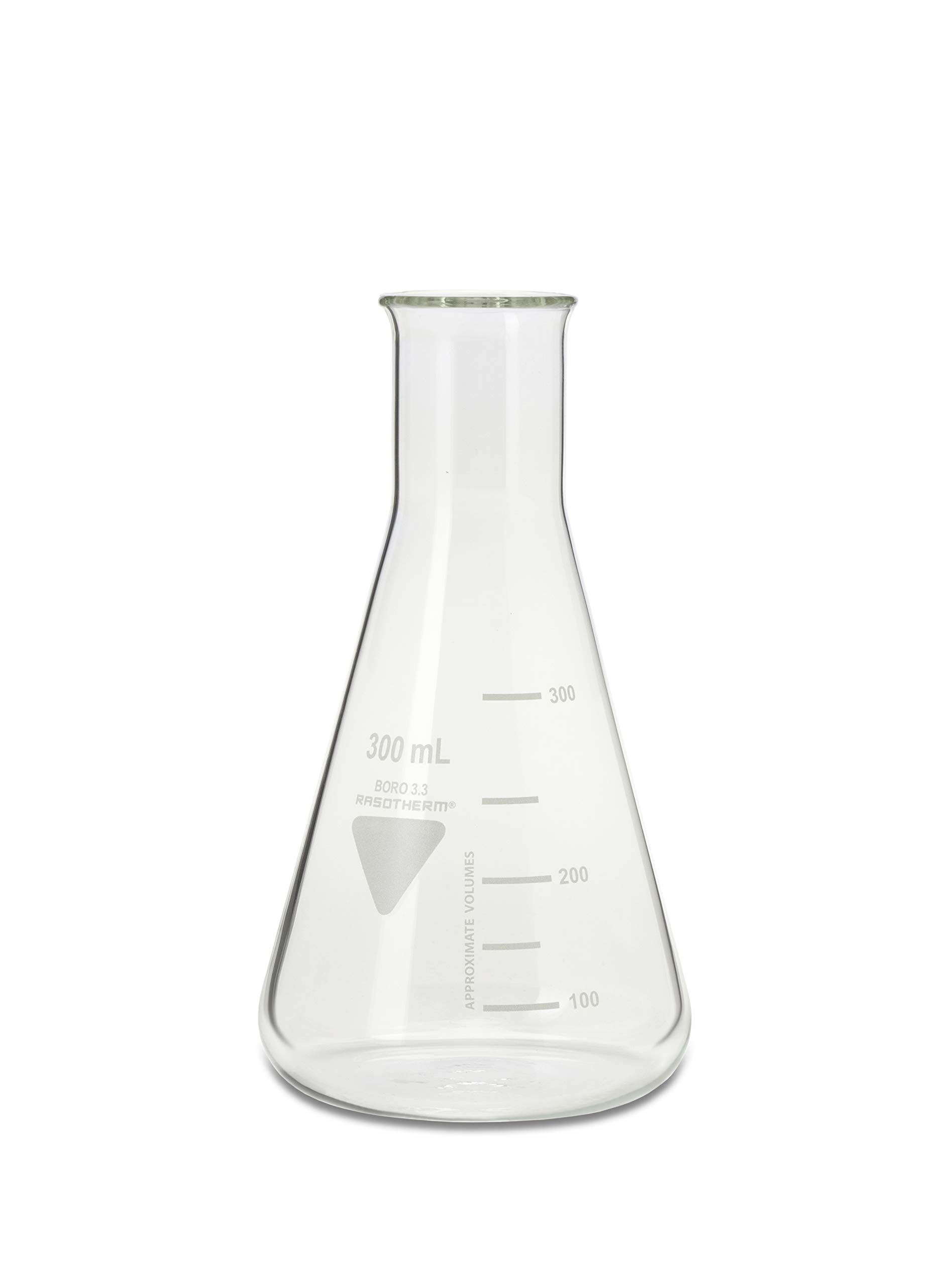 RASOTHERM Erlenmeyer Flask, Narrow Neck (Boro 3.3), 300 ml