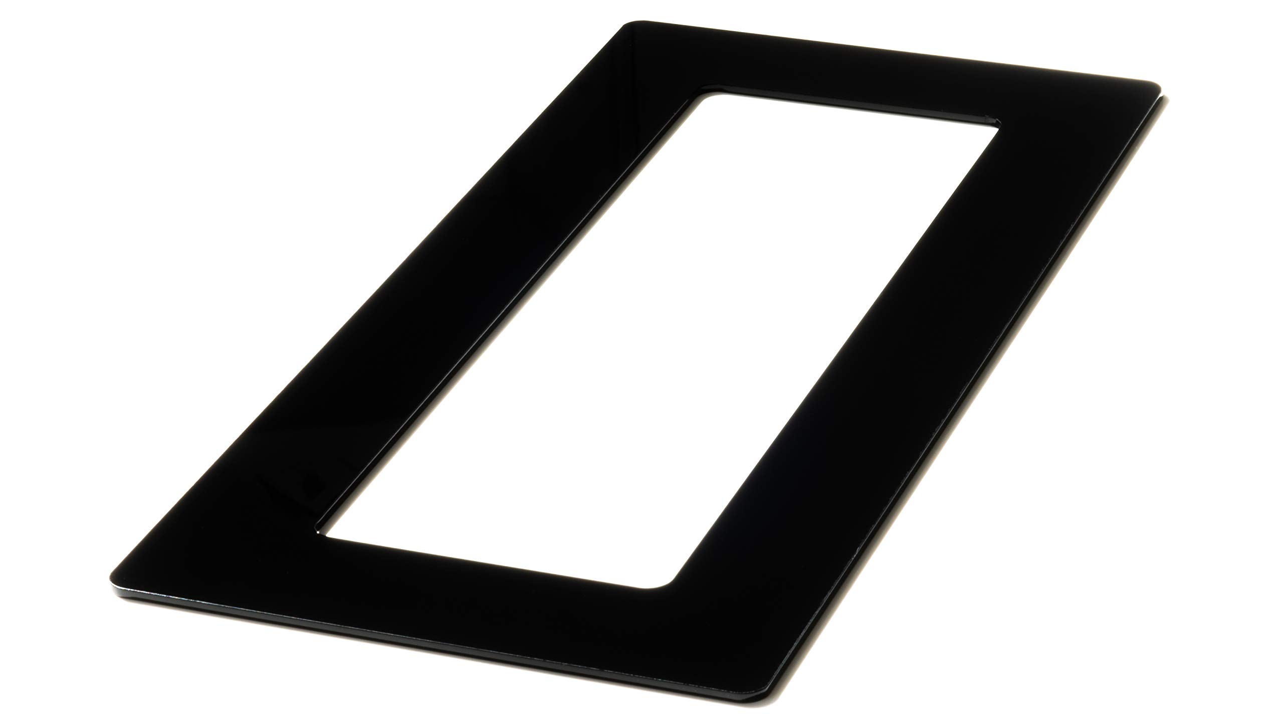kekef Acrylic Glass Decorative Frame High Gloss Black 1 x 2 x 3 x 4 x Wallpaper Protection Wall Protection for Light Switches and Sockets (Black 3 Sockets)