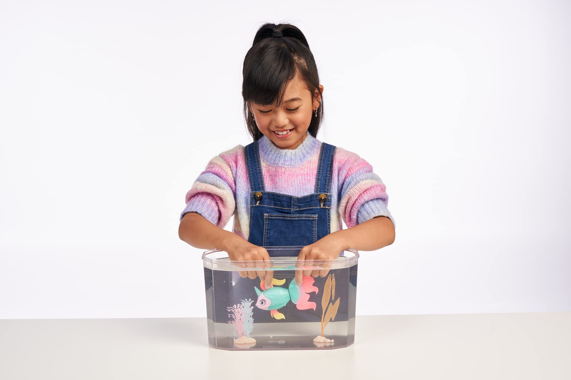 Lil' Dippers: Fantasea | Interactive Toy Fish & Tank, Magically Comes Alive in Water, Feed and Swims Like A Real Fish