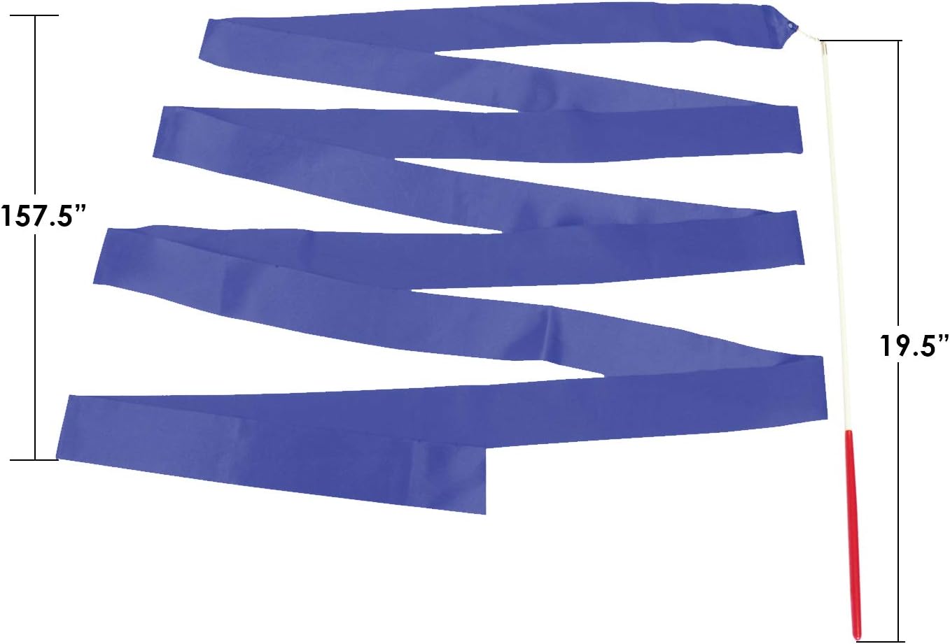 Trimming Shop Rhythmic Gymnastics Ribbon with Twirling Dance Baton Rod for Kids Artistic Dancing Rhythmic Gymnastics Ribbon Wands - Image 3