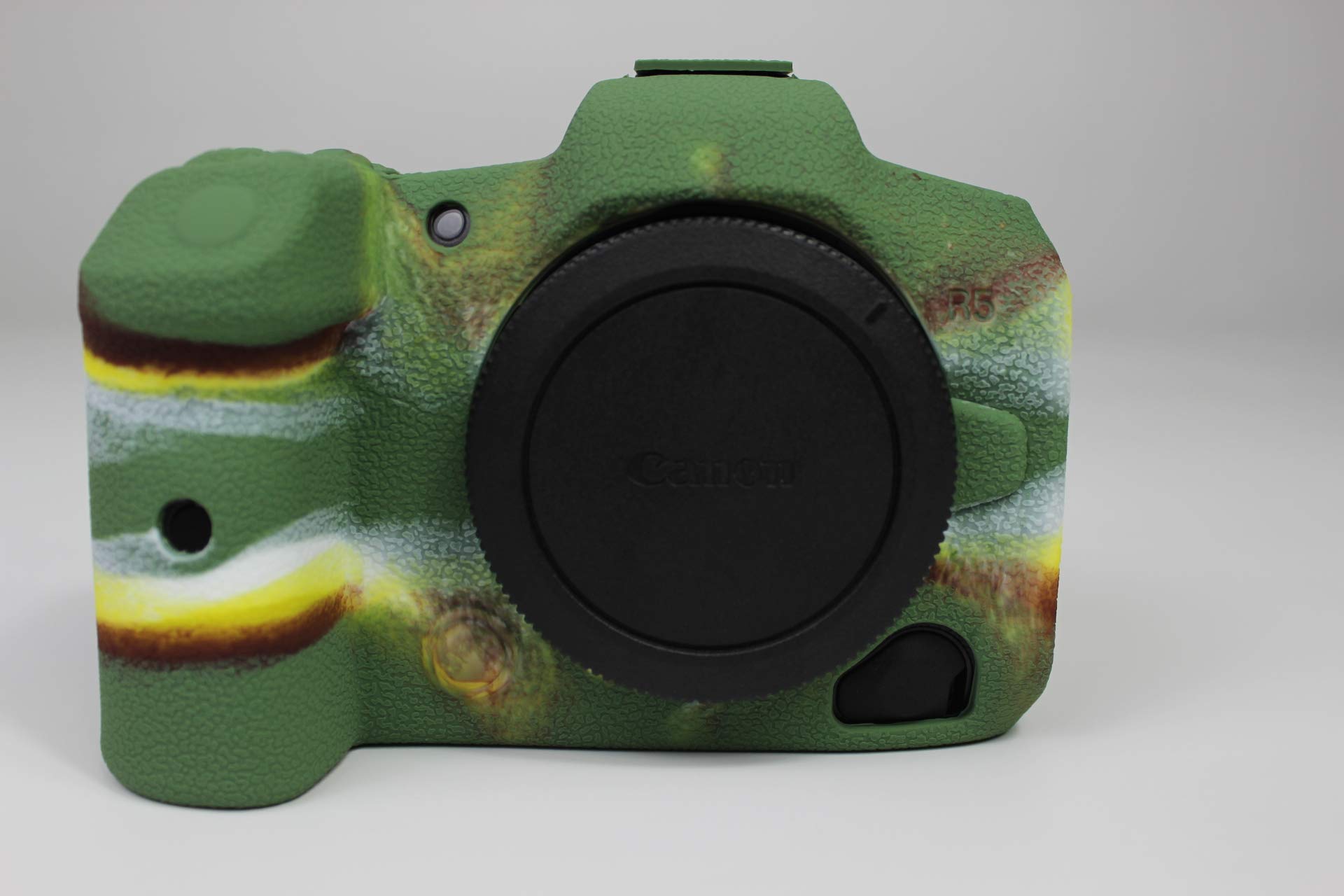 R5 Case, Zakao Soft Silicone Bag Lightweight Slim Skin Rubber Protective Digital Camera Case Cover for Canon Eos R5 (Camouflage)