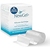 NewGel Advanced Silicone Professional Scar Treatment Tape by MyNewGel, Ultra-Thick, for Abdomen, C-Section, Keloids, Burns, Reusable, 2" x 24" Strip - Clear
