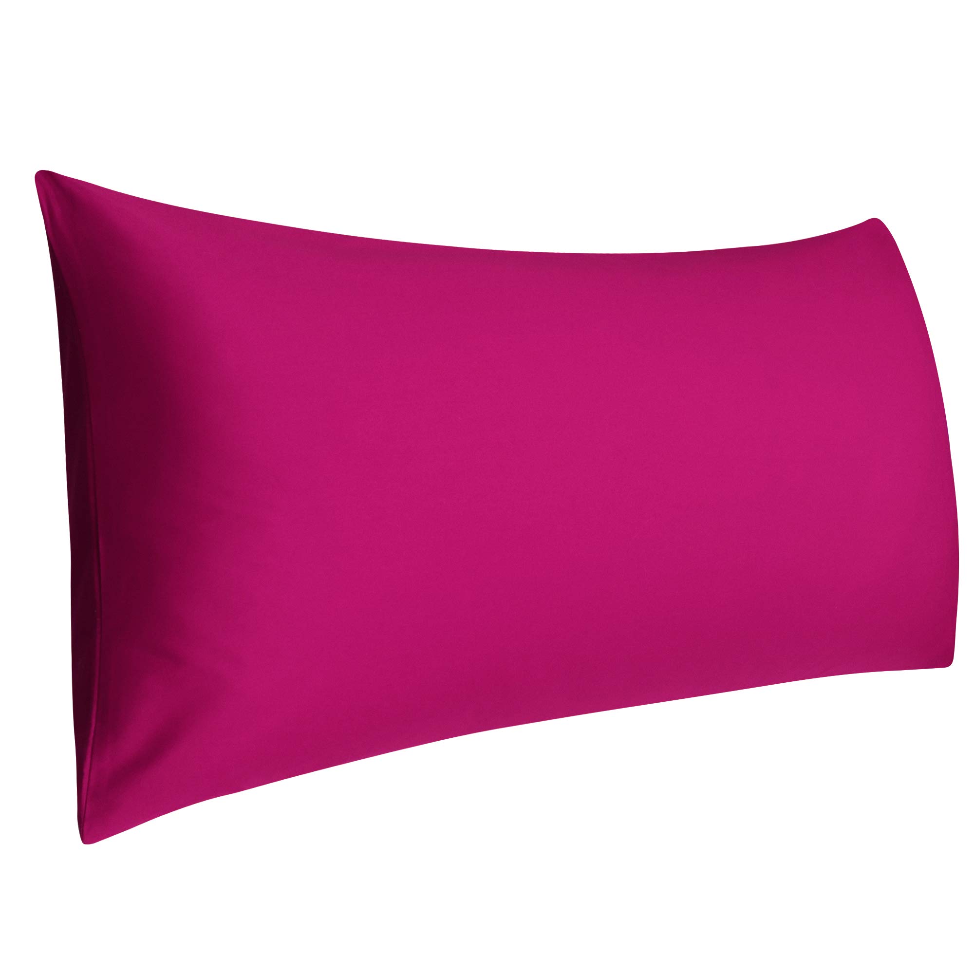 sourcing map Cotton 4.6ft Body Pillow Cover, Long Bolster Pillowcase - Envelope Closure - Pregnancy Body Support Cushion - Fuchsia
