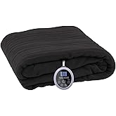 BLACK+DECKER Heated Blanket Electric Twin, Micro Plush Electric Blanket, Heating Blanket with 10 Heating Levels, 10H Timer, Auto Shutoff, Fast Heating (84x90 inches, Black)