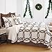 Brylanehome Holly Christmas Quilt Set (Ecru Red,Full/Queen)
