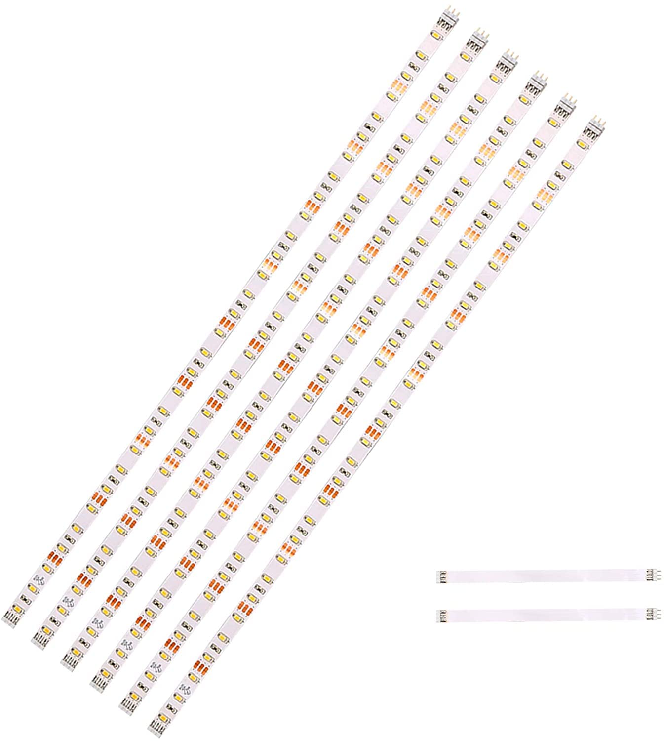 WOBANE LED Extension Light Bar, 6 x 50cm, 3Pin 8mm LED Strip Light, Accessories 2700K Warm White