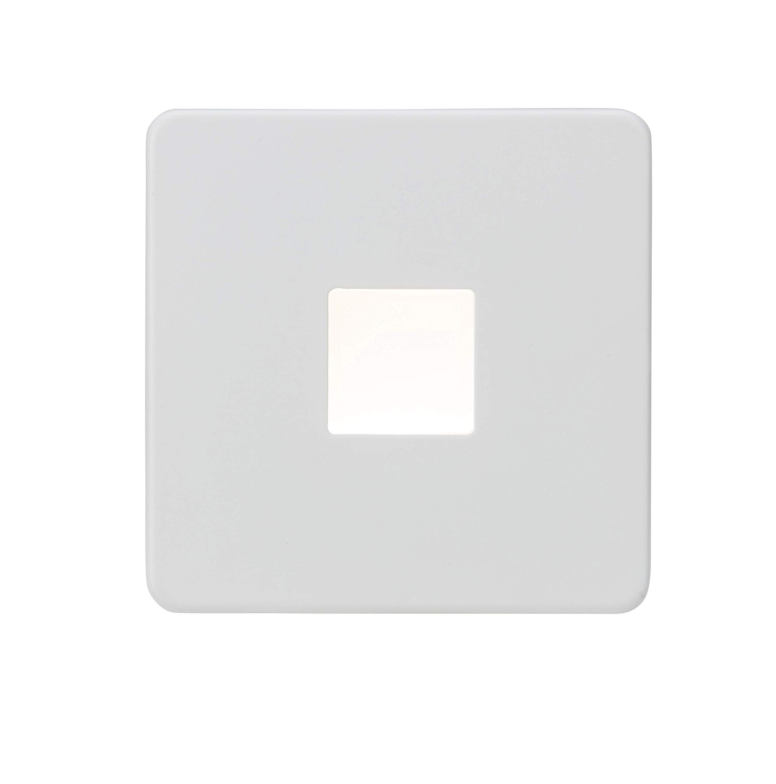 Knightsbridge Plinth Light, Steel, 0.8 W, Matt White