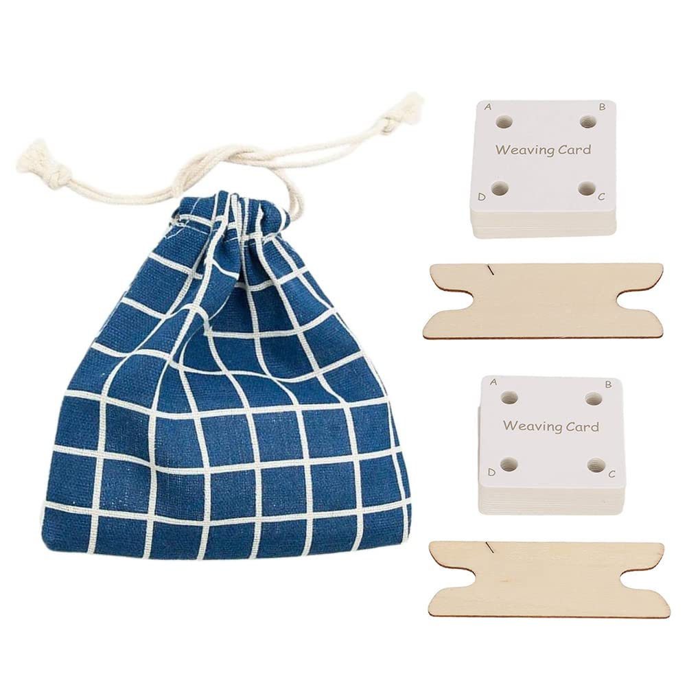DIY Weaving Card Loom and Traditional Tablet Loom Set with Exquisite Craftsmanship - Weaving Accessories Complete Kit for Craft Lovers and Beginners