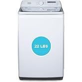 BLACK+DECKER 4.1 Cu. Ft. Top Load Washing Machine with Agitator, BTLW41MW | Full Size Washer with Glass Lid and Stainless Steel Tub, Laundry Machine with LED Display, 10 Wash Cycles, 120V