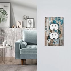 Thsanju Vintage Rustic Farmhouse Wood Plank Teal