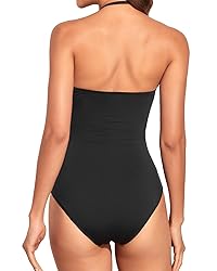 Holipick Women Black White Color Block One Piece