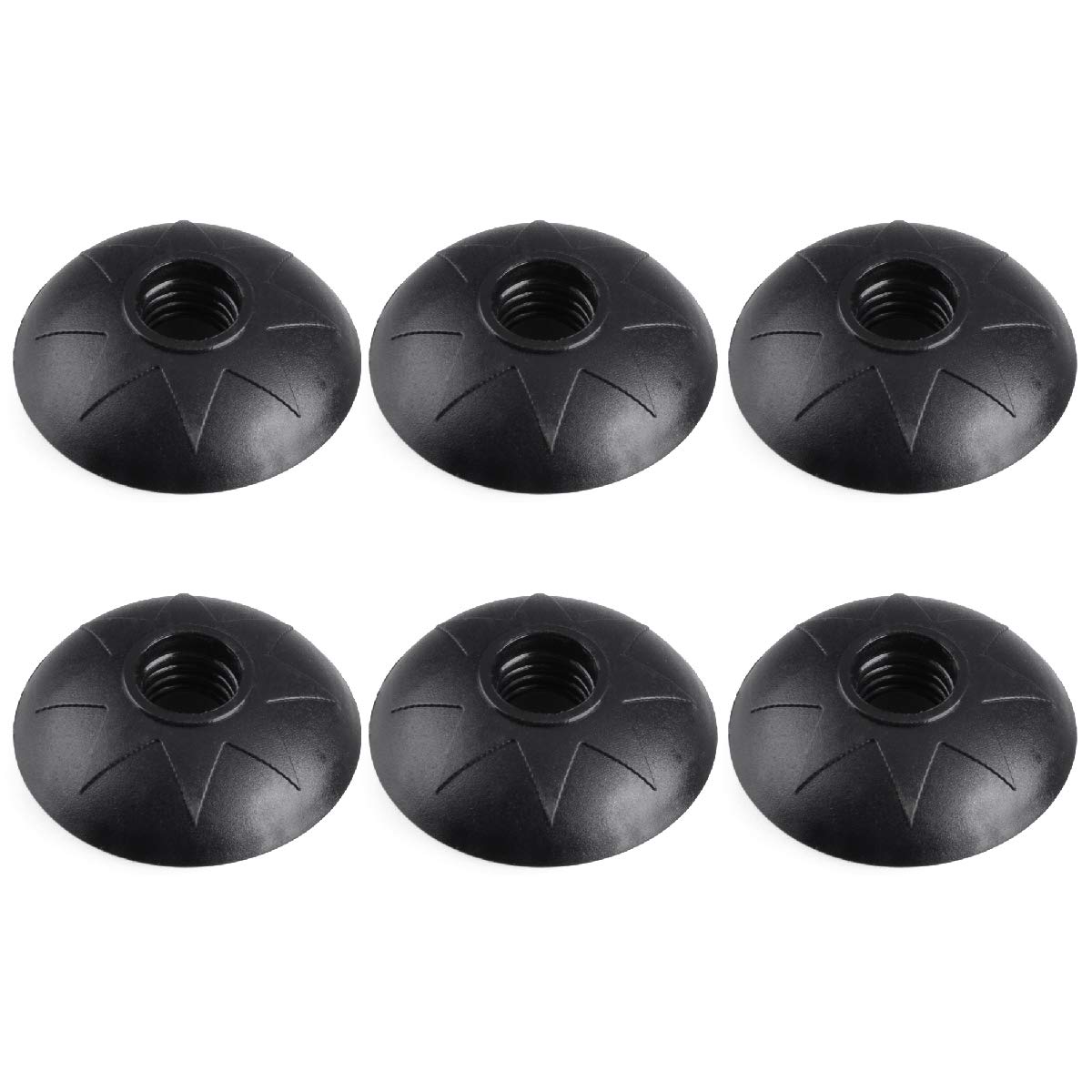 Azarxis Rubber Tips Walking Stick Caps Alpenstock Rubber Head Cover Protectors Ends for Hiking Trekking Stick Pole Tips Replacement Fits Most Asphalt Rock and Snow Mud Ground (Mud Baskets - 6 pcs)