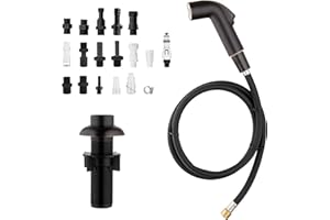 Houtingmaan Kitchen Sink Sprayer Replacement - Houtingmann Kitchen Side Sprayer with Hose and Holder, Kitchen Sprayer with 17 Adapters, Oil Rubbed Bronze