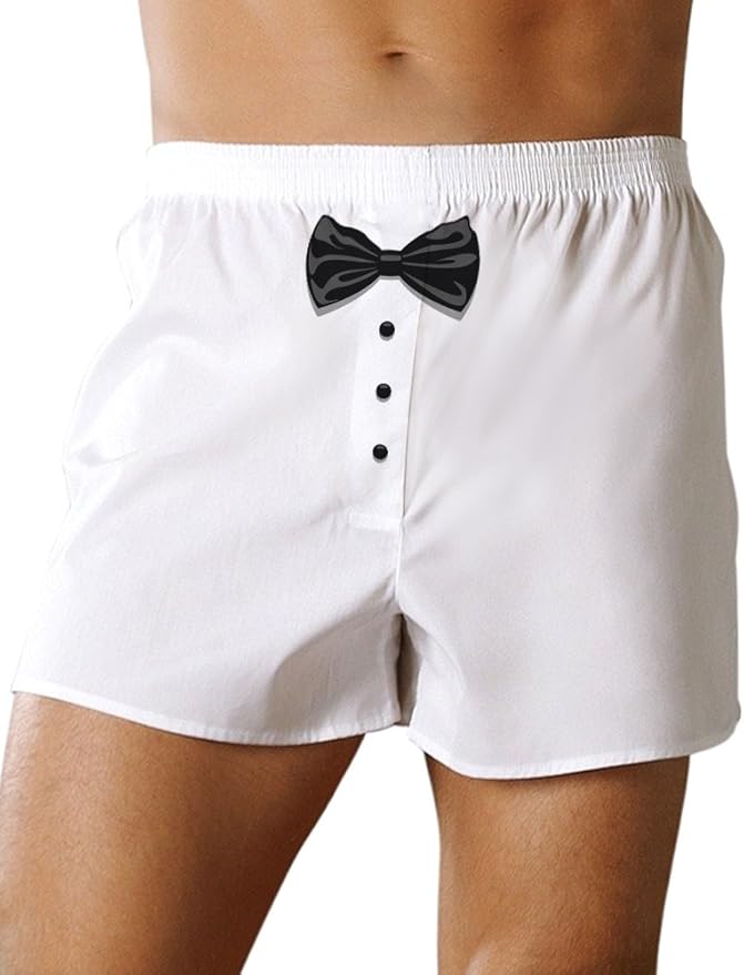 TOOLOUD Mens Sexy Tuxedo Boxer Short Underwear Clothing