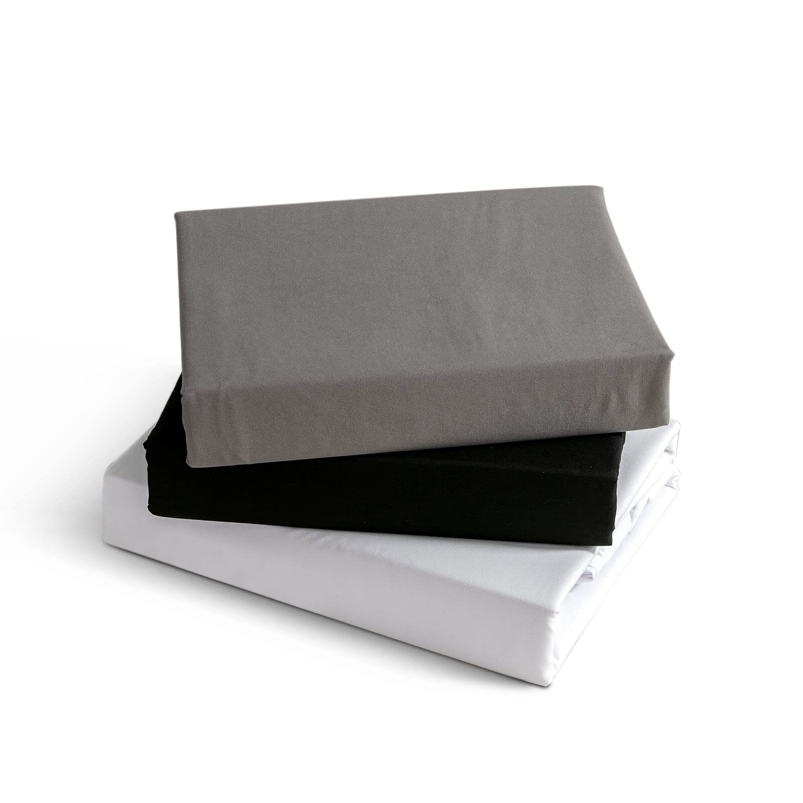 KONO Bedding Fitted Sheet - Brushed Microfibre Fitted Sheet - 30 cm Deep Pocket (White, 90 x 200 cm), BS-3 90 WE