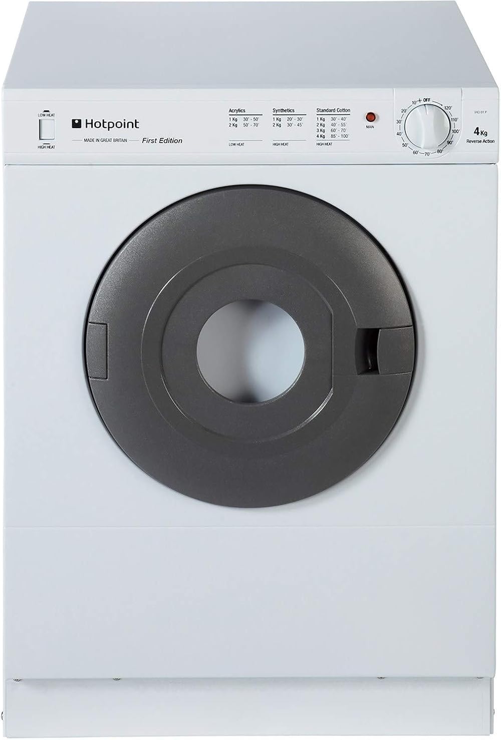 Hotpoint NV4D01P First Edition 4kg Freestanding Front Vented Tumble Dryer White