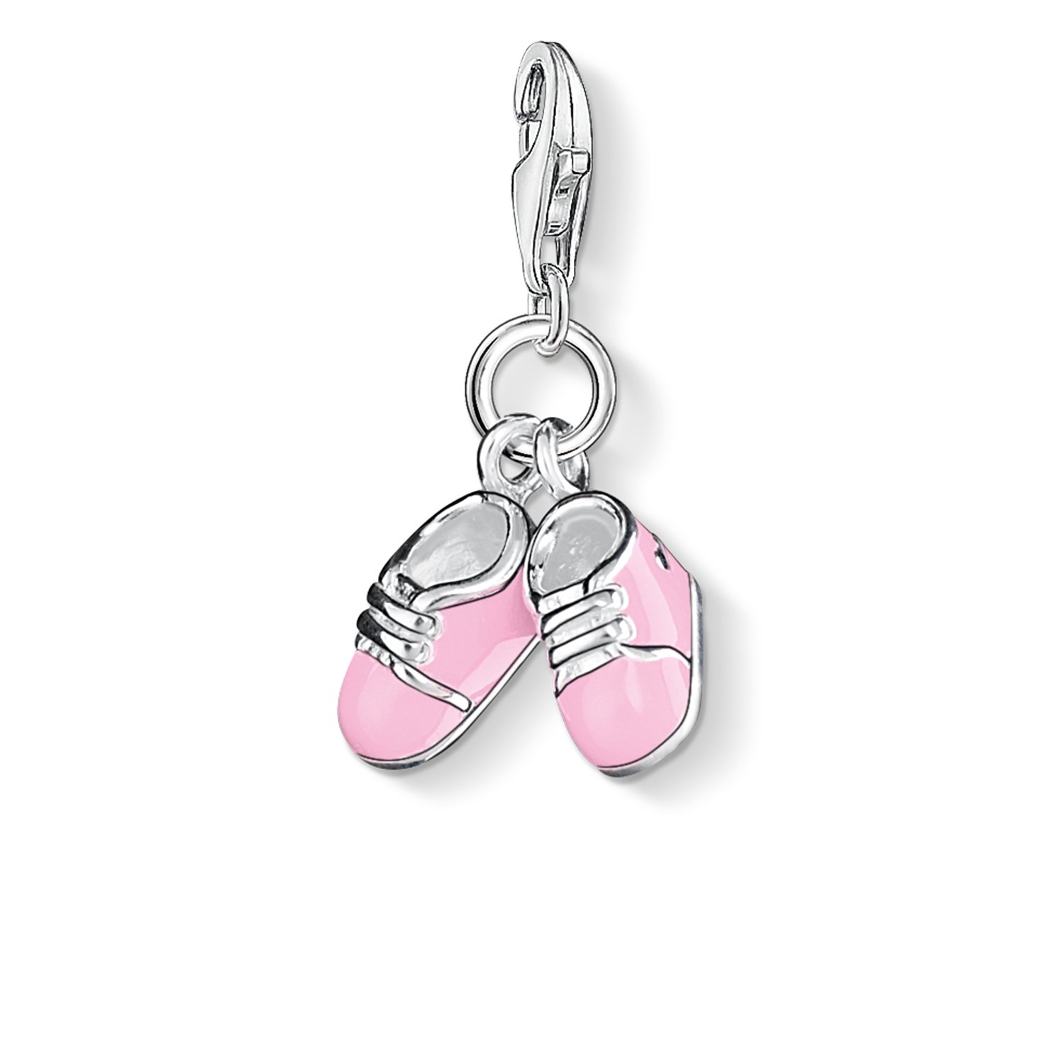 Thomas Sabo Women Charm Pendant Baby Shoes Birth Charm Club 925 Sterling Silver 0820-007-9
