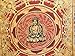Buddha Meditation and Lotus Cotton Brown Wall Hanging Tapestry From India