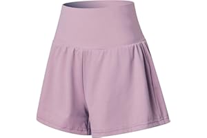 BIG ELEPHANT Girls Athletic Shorts with Pockets, Basketball Soccer Running Cheer Gym Active Short for Youth Kids 4-14 Years