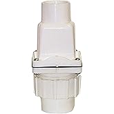 ZOELLER 1-1/2" Check Valve with Union, PVC, Socket Connection Type