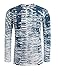 COOFANDY Men's Long Sleeve Hipster Hip Hop Basic T Shirt Gradation Ripped-Holes Shirts Type-1 Blue Small