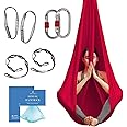 aum active Aerial Yoga Hammock - Durable Aerial Silk with Extension Straps, Carabiners, and Pose Guide - Aerial Silks for Home, Antigravity Yoga, Inversion Exercises, Yoga Starter Kit for All Levels