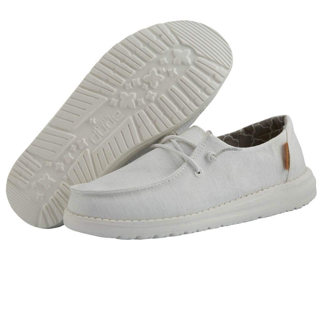 Hey Dude Wendy Youth Linen White Size 1