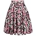 oxiuly Women's Vintage Casual Off Shoulder Pockets Cocktail Work Swing Dress 232 (S, Pink)