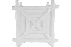 Lilly Pulitzer Small Planter for Indoor Plants or Flowers, Ceramic Pot with Drainage, Resort White (Bamboo)