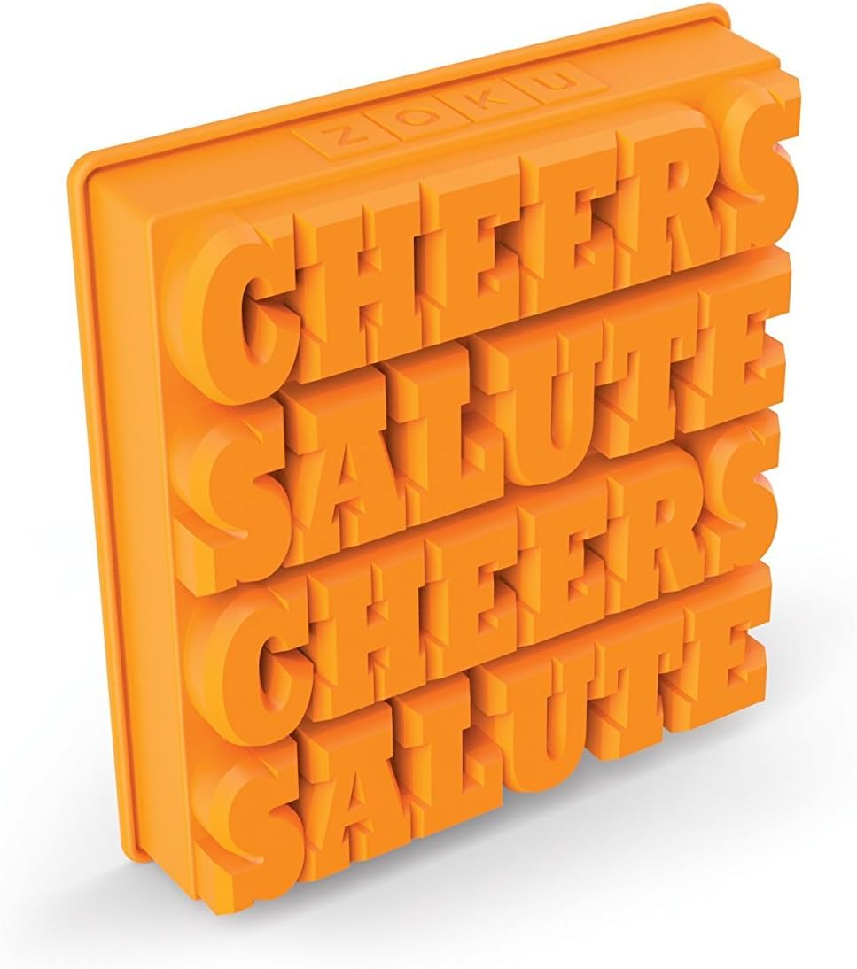 BOX OFFICE 「ORANGE」Made in France Zoku Unisex Cheers And Salute Ice Cube Tray BPA And Phthalate Free