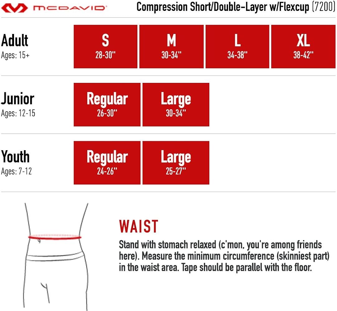 McDavid Youth 7200 Double Layer Compression Sliding Short w/Flex Cup: Clothing