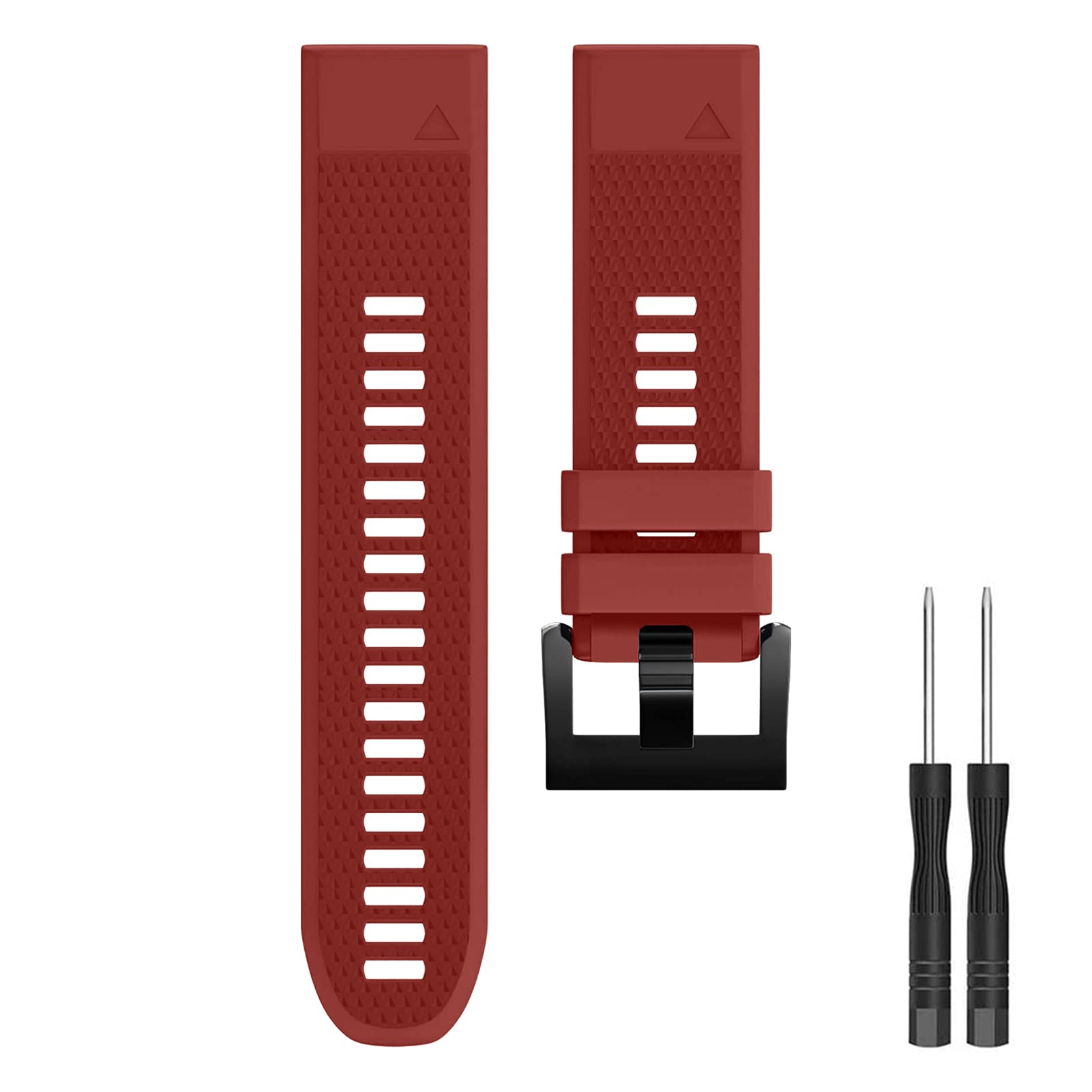 Watch Strap for Garmin Fenix 5/5 Plus,Replacement Wristband Compatible with Garmin Fenix 6/6 Pro,Forerunner 935 945 (Red)