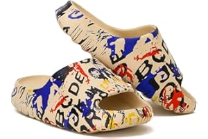 YOUERMEI Unisex Pillow Slippers Slides for Women and Men, EVA Comfort Super Soft Quick Drying Rubber Shower Cloud Slides, Lightweight Spa Massage Summer Sandals for Adult Couples Indoor and Outdoor