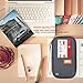 RFID Travel Passport Wallet and Credit Card Holder by FLYNOVA| Small Clutch with Zippered Pockets | Carry Money, Tickets, Documents | Includes Smartphone Pocket (Charcoal Grey)