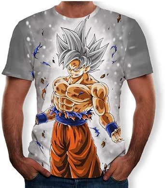XTHY Anime Impreso en 3D Dragon Ball Son Goku Camiseta Unisex De Anime