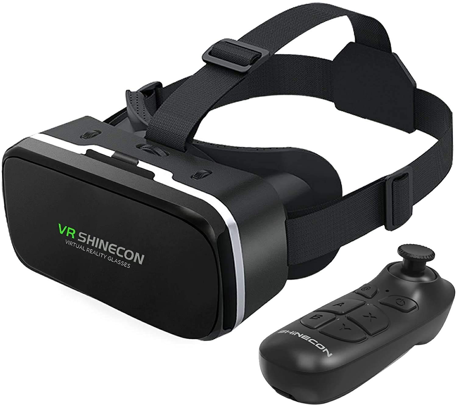 VR SHINECON Headset with Remote Controller 3D Glasses Goggles HD