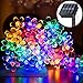 Solar Flower Strings Lights,2 Pack Each 23Ft Total 100 LED Cherry Blossoms Solar Fairy Lights Waterproof 8 Modes Decorative String Lights for Outdoor Garden Tree Patio Yard Party (Multi-Color)