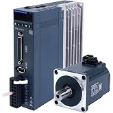 STEPPERONLINE AC Servo Motor kit A6 Series 400W Servo Motor 3000rpm 1.27Nm 17 Bit Absolute Encoder IP67 + 400W Impuls/RS485/analoger AC Servo Motor Driver+ 3.0M Cabels