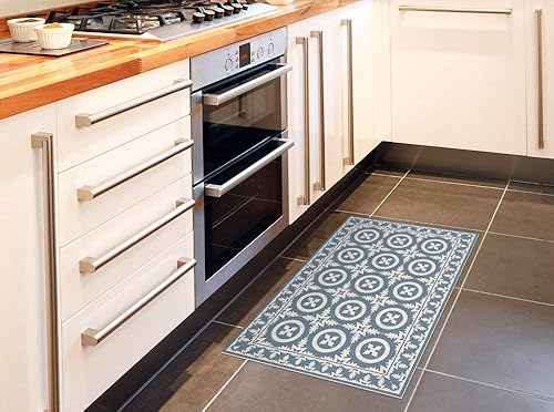 Amazon Com Vinyl Vintage Mat With Decorative Tiles Pattern